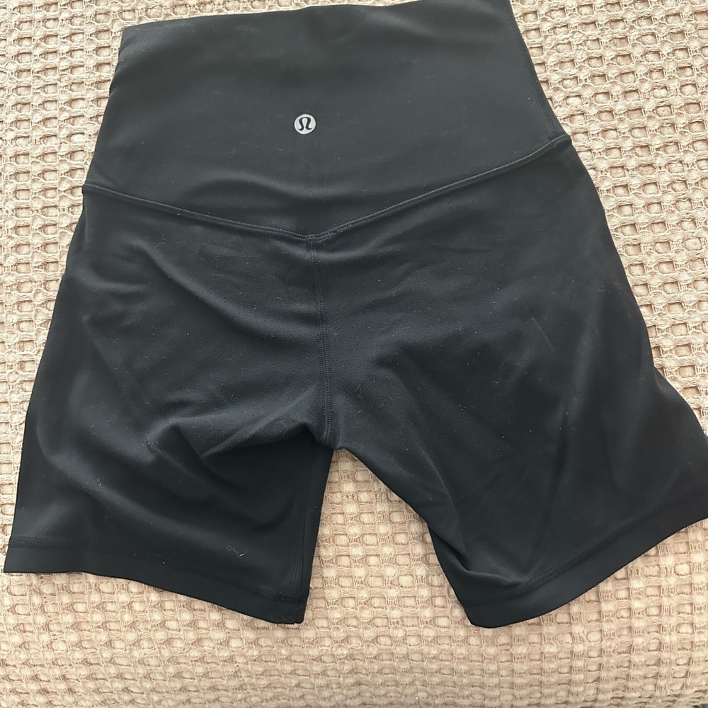 Lululemon Athletica Black Bike Shorts High-Waisted Performance